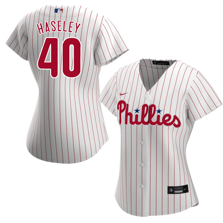 Nike Women #40 Adam Haseley Philadelphia Phillies Baseball Jerseys Sale-White